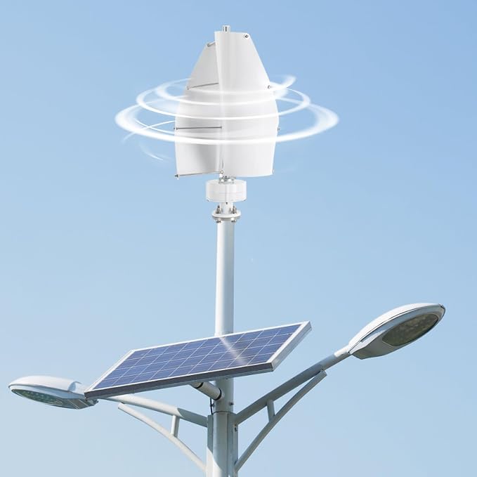Vertical Axis Wind Turbine Generator Spiral Design with Controller Low Noise Less Than 62dB Permanent Magnet for Home Boat Cabin Street Light Off Grid System