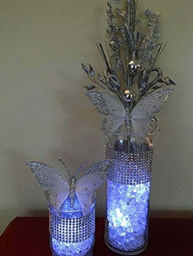 Bright LED Battery Operated Flameless Tea Light, Submersible Tea Candle Waterproof Decorations Underwater Vase Light for Party & Wedding, Pack of 12, Clear White