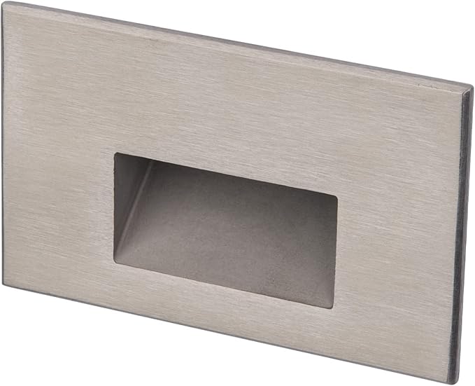 WAC Landscape Lighting, LEDme 120V LED Horizontal Indoor and Outdoor Step and Wall Light 2700K Built-in LED in Stainless Steel