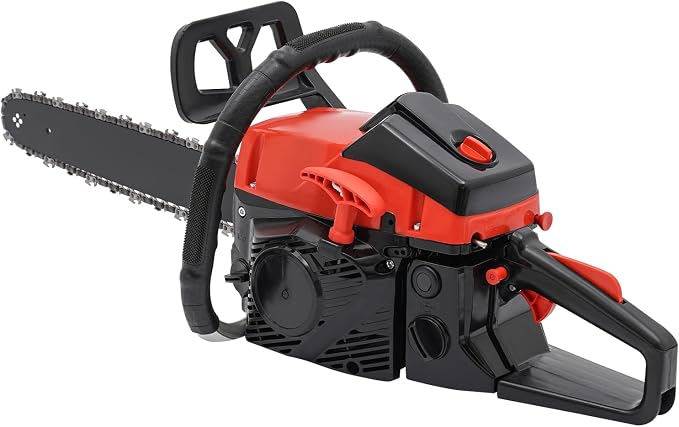 18 Inch Gas Chainsaw, 58CC Gas Power Chain Saw, Cordless Gas Powered Chainsaw, Petrol Handheld Gasoline Chainsaws for Wood Cutting and Tree Pruning, Speed 2800-11000rpm