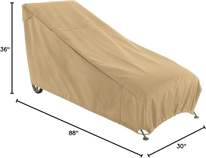 Classic Accessories Terrazzo Water-Resistant 86 Inch Patio Chaise Lounge Chair Cover, Patio Furniture Covers