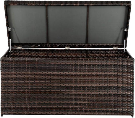 Simple and Practical Outdoor Deck Box Storage Box Brown Gradient