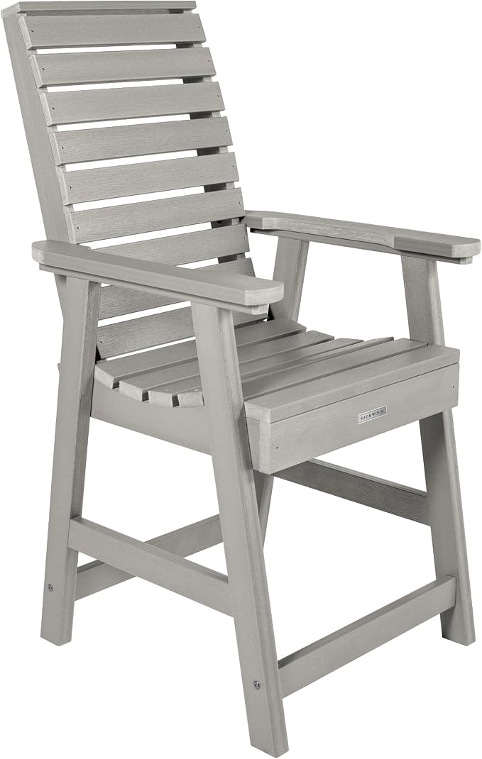 highwood Weatherly 5 Piece Square Counter Height Outdoor Dining Set, Harbor Gray