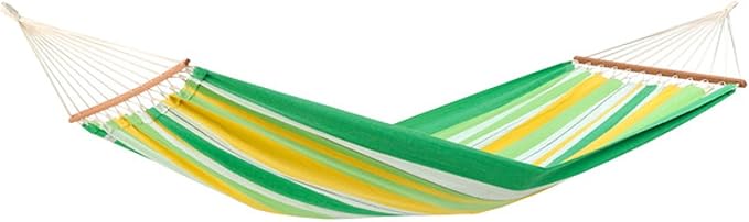 Brasilia Hammock, Handwoven, Polyester/Cotton Blend, Apple Green, Single Size, Spreader Bar, 122" L X 55" W, Holds up to 330lbs