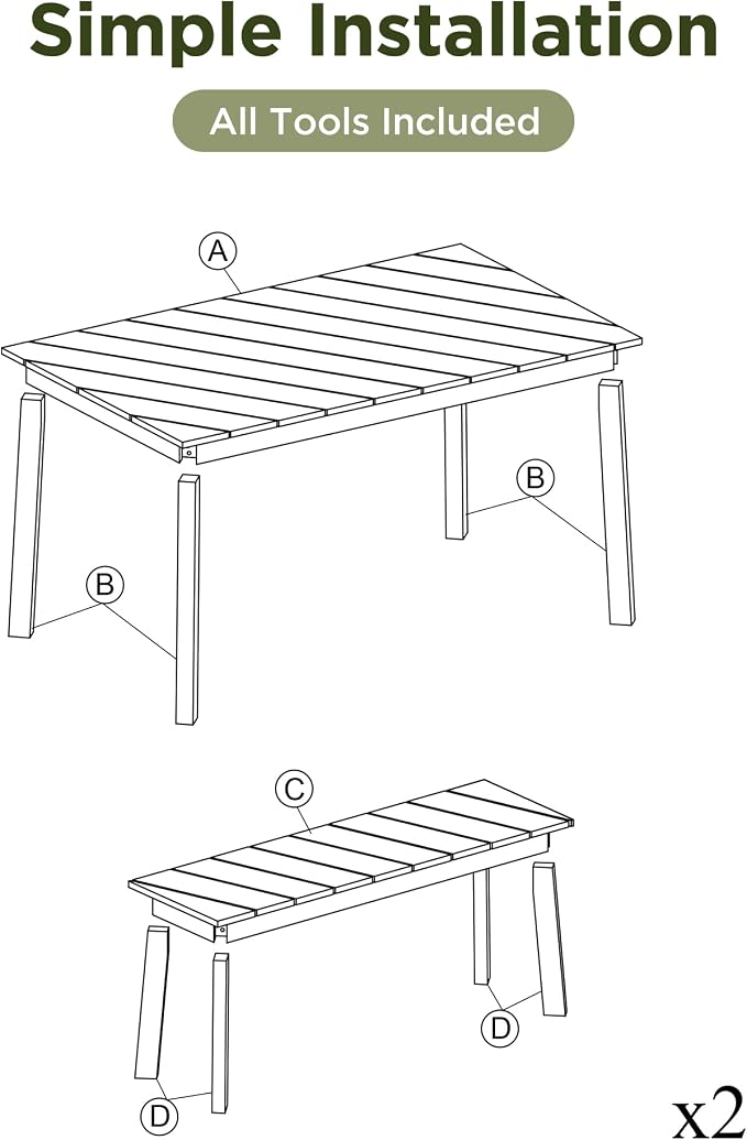 LUMISOL 3 Pieces Outdoor Dining Table Set, Acacia Wood Dining Table Set with 2 Benches for 4 Persons, Picnic Beer Table for Patio, Porch, Garden, Poolside, Natural