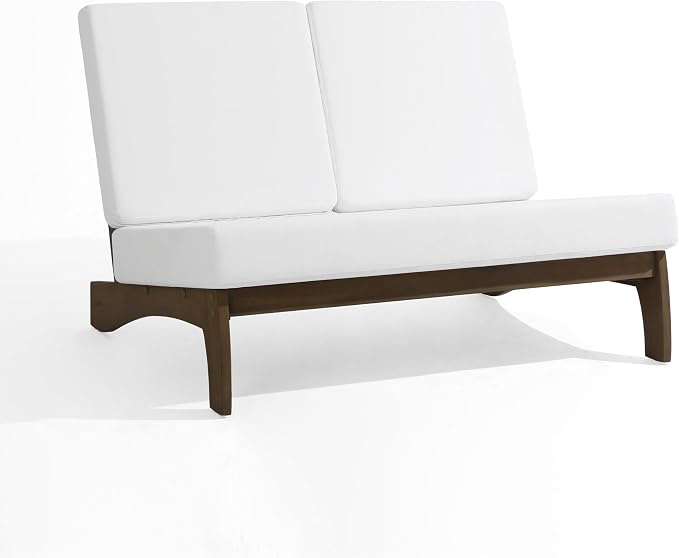 Pia Ricoo 1-Piece Patio Furniture Set, Outdoor Loveseat with 4.5-Inch Thick Cushions, All-Weather Outdoor Sofa for Backyard, Deck, Lawn - Beige (Split Back)