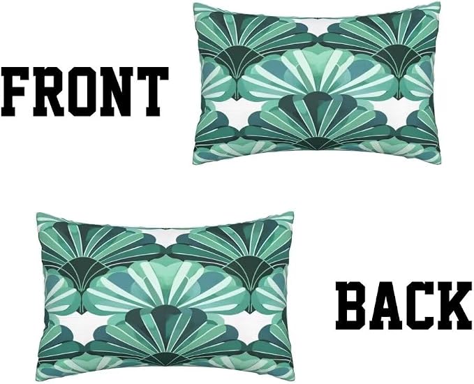 Outdoor Pillows Waterproof Set of 2 Outdoor Pillow Covers 16x24 Inch, Green Throw Pillows Plants Pillow Covers, Summer Garden Decorative Pillows Outdoor Pillows for Patio Furniture Home Decor -hs372