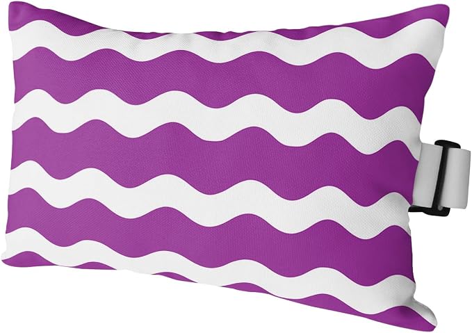Outdoor Pillows Covers with Inserts Rose Red Sea Wave Ripple Waterproof Recliner Pillow with Adjustable Strap Throw Pillows for Patio Furniture Pool Lounge Chair, 11x16 inch, 1PCS