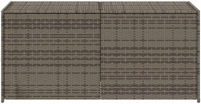 Wicker Outdoor Deck Box, 74.8 Gal Outdoor Storage Box with Lid, PE Rattan Storage Container for Pillows, Cushions, Gardening Tools, 47.2"x19.7"x22" Gray