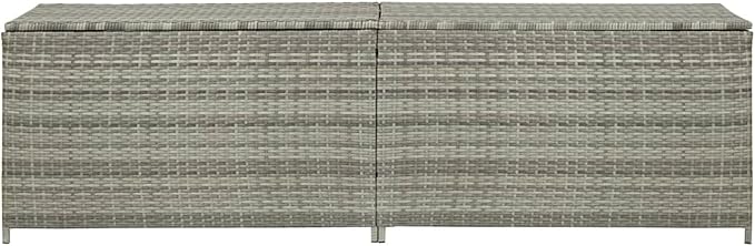 ZEYUAN Patio Storage Box Deck Storage Box Outdoor Storage Cabinet Waterproof Storage Containers Storage Outdoor Poly Rattan 78.7"x19.6"x23.6" Gray