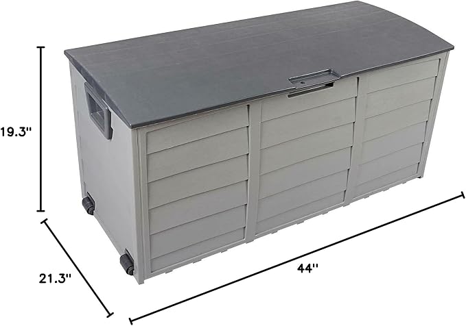 Patio Deck Box Covers Waterproof Large Storage Cabinet Outdoor Container Bin Chest Organizer, All Weather