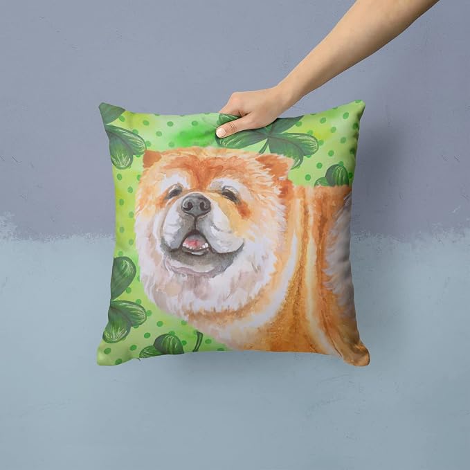 Caroline's Treasures BB9869PW1414 Cane Corso St Patrick's Fabric Decorative Pillow, Green Machine Washable, Indoor Outdoor Decorative Pillow for Couch, Bed or Patio, 14Hx14W