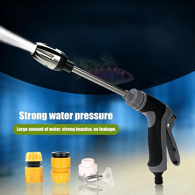 Aquoxis Pressure Washer, 15X More Powerful Extreme Water Pressure Tool with Steel Power, Qinux Aquoxis Sprayer for Waterpipe, High Pressures Water Jet with Foam Pot, Generic Aquaxis Aqui Blue B