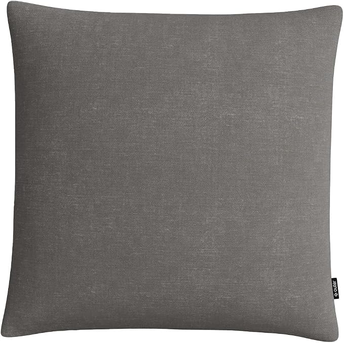 Outer Outdoor Throw Pillow with OuterWeave Performance Fabric, Decorative Outdoor Pillow for Patio & Outdoor Furniture, Includes Machine Washable Pillow Cover and Insert - Dark Pebble Gray, 18"x18"