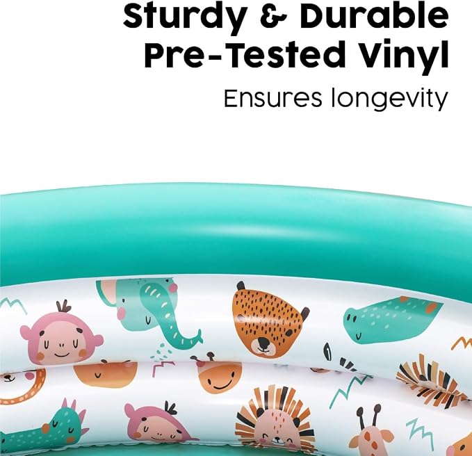Bestway Safari Pals Kids Paddling Pool, Inflatable Paddling Pool, Kiddie Pool