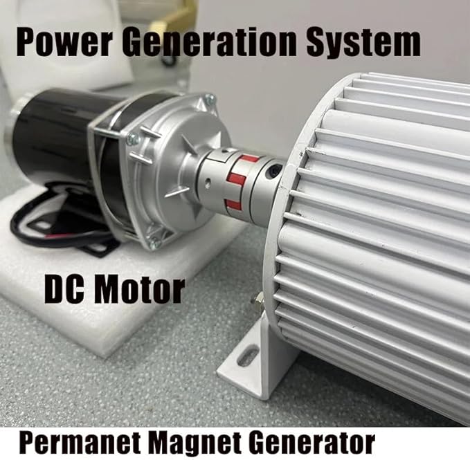 10KW Low-Speed 3-Phase Permanent Magnet Generator (12V-380V) with DC Drive Motor (DC-48V+AC120V)