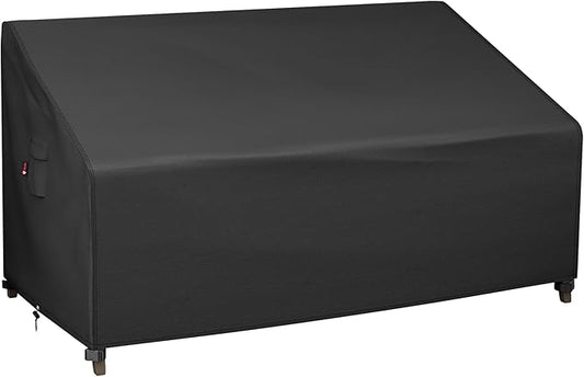 iBirdie Patio Furniture Sofa Covers 78W x 42D x 32H 3-Seater inch Outdoor Waterproof Couch Loveseat Bench Cover, Black