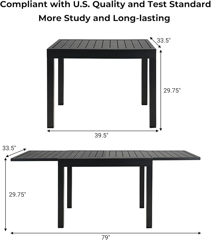 Grand patio 5-Piece Outdoor Dining Set for 4 with 1 Rectangle Expandable Table for 4-6 Person, Metal Woven Wicker Swivel Patio Chairs with Thickened Cushions for Yard, Poolside (Brown)