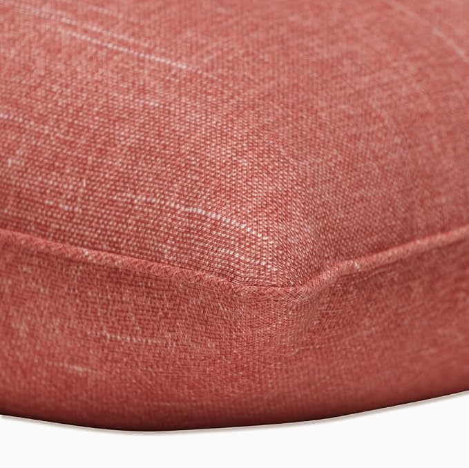 Pillow Perfect Tory Solid Indoor/Outdoor Small Throw Pillow Plush Fill, Weather and Fade Resistant, Small Throw - 16.5" x 16.5", Orange, 2 Count