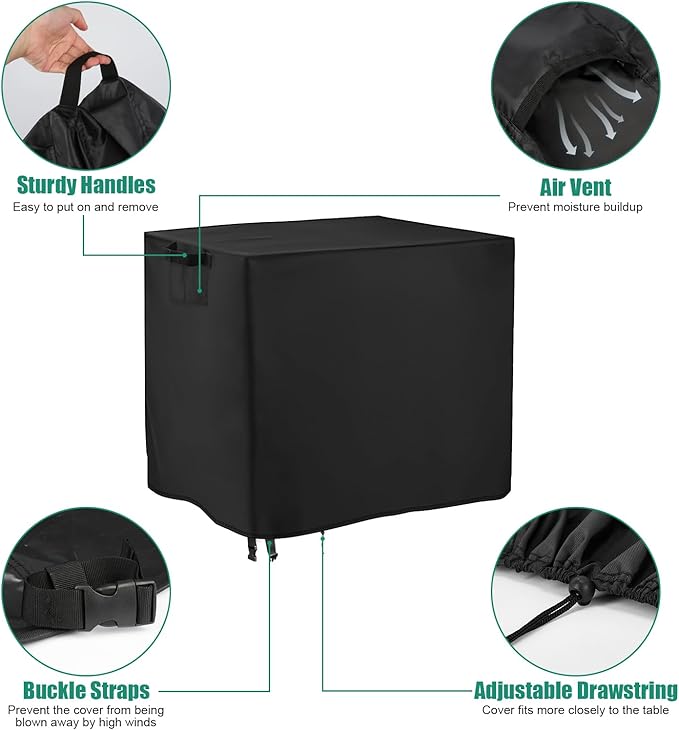 Outdoor Cart Cover, Waterproof Grill Cart Cover Pizza Oven Table Covers, 36 Inch Patio Storage Cabinet Covers - 36 x 22 x 29 Inch