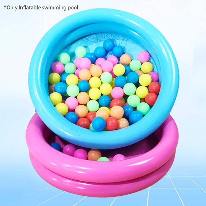 Inflatable Paddling Pool, Inflatable Swimming Pool, Family Pools, 2 Ring Inflatable- Paddling Pool Water Toys for Indoor Outdoor Pool, 23.7 * 19.7inch (Blue)