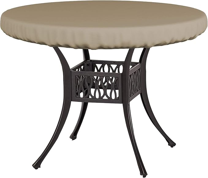 Covers & All Round Table Top Cover, 12 Oz Waterproof UV & Weather Resistant Patio Table Cover, Outdoor Table Cover for Patio Outdoor Furniture & Coffee Table (54" Dia x 4" H Inches, Beige)