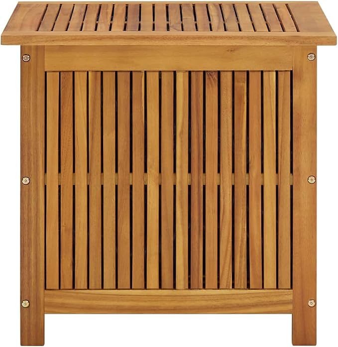 Gardening Supplies patio storage box Deck boxes Patio Storage Box 23.6"x19.7"x22.8" Solid Wood Acacia
