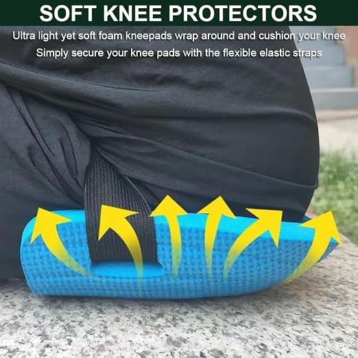 SUJAYU Gardening Knee Pads for Women, Soft Foam Knee Pads for Men Construction, Work Knee Pad for Men Women, Rodilleras Para Roofing Rodilleras Para Trabajo (Black)