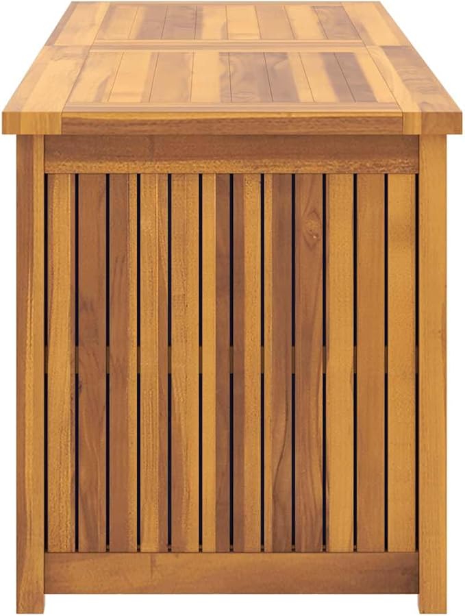 Patio Garden Storage Box, Outdoor Storage Box Deck Box, Entryway Storage Box, Outdoor Storage Organization Box for Garden Balcony Yard, 59.1"x19.7"x21.7" Solid Wood Teak,-630