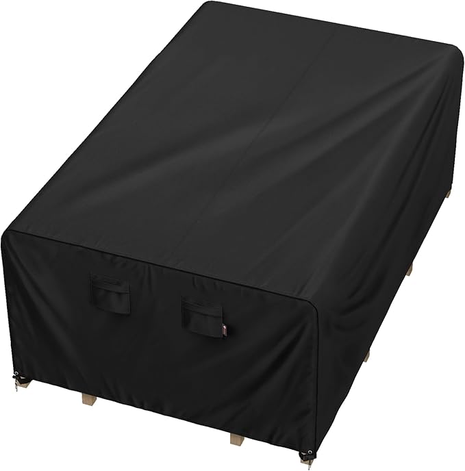 iBirdie Outdoor Patio Furniture Set Covers 100 x 64 inch fit 5 x 8 ft, 60, 62 inch Wide, 100, 96 inch Long Outside Dining Table and Chairs, Waterproof Weatherproof Cover, Heavy Duty 600D