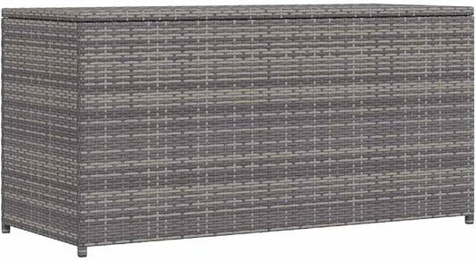 Outdoor Storage Box 47.2 inch Large Deck Bin for Garden Patio, Weather-Resistant Poly Rattan Deck Box for Cushions, Blankets, and Pool Accessories