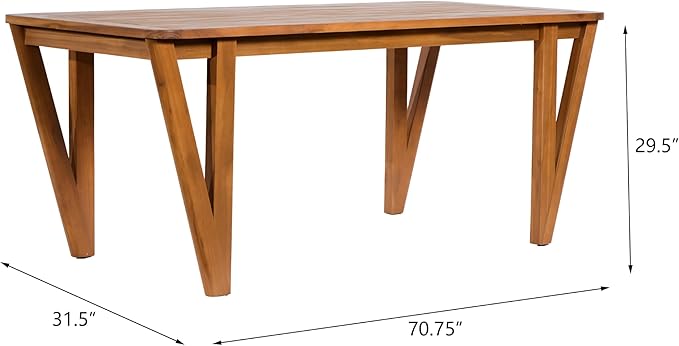 Christopher Knight Home Alson Acacia Wood Patio Dining Set with Bench, Solid Wood Outdoor Dining Table Set for 6, Outdoor Dining Set with Woven Wicker Accent, Teak+Light Grey