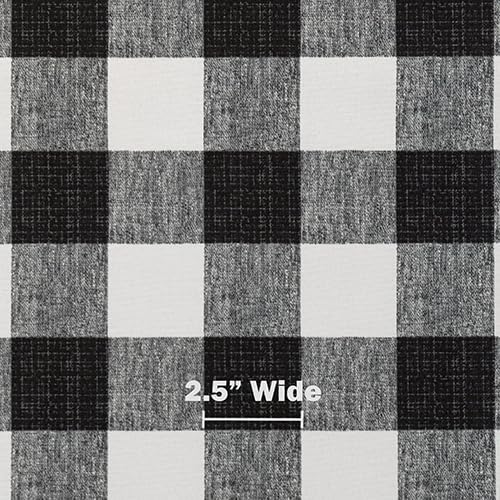 RSH DECOR Square Throw Pillows Set of 4, 20" x 20", Outdoor Pillows Waterproof, Outdoor Pillow Covers, Pillow Covers for Couch, Black Buffalo Plaid, Made in USA