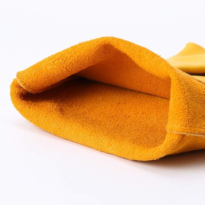 Acdyion Thorn Proof Gardening Gloves for Men & Women,yellow,S | Long Puncture-resistant Cowhide Leather Gauntlets for Rose Pruning, Cacti, and Yard Work