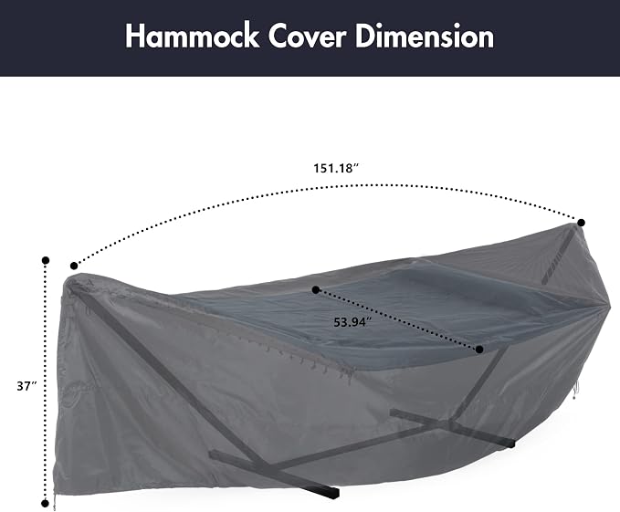 ANOW 2pk - Rope Hammock with 12 Feet Stand + 1 Hammock Cover