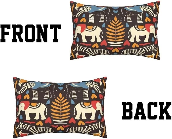 Outdoor Pillows Waterproof Set of 2 Outdoor Pillow Covers 16x24 Inch, Ethnic Throw Pillows African Pillow Covers, Garden Decorative Pillows Outdoor Pillows for Patio Furniture Car Home Decor -hs220