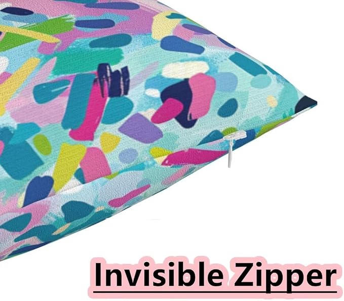 Outdoor Pillows Waterproof Set of 2 Outdoor Pillow Covers 16x24 Inch, Color Throw Pillows Abstract Pillow Covers, Garden Decorative Pillows Outdoor Pillows for Patio Furniture Car Home Decor -hs384