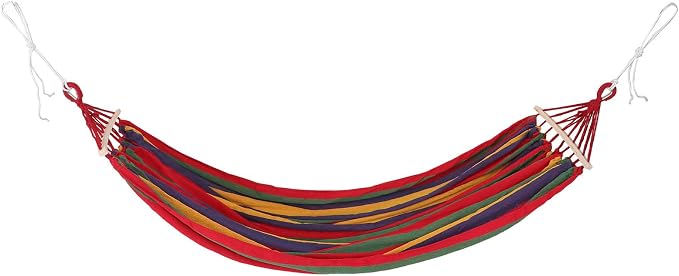 Extra Large Canvas Camping Hammock with Anti-tip Duckbill Buckle for Outdoor Hiking Backpacking Beach Garden Use