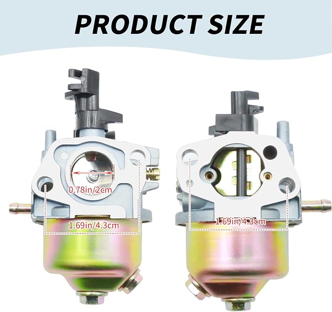 Carburetor Tune Up Kit, Replacement for DuroMax XP3500 XP4400 XP4400E XP4400E-CA MX4500 MX4500E 196cc 200cc 6.5HP 7HP Generator