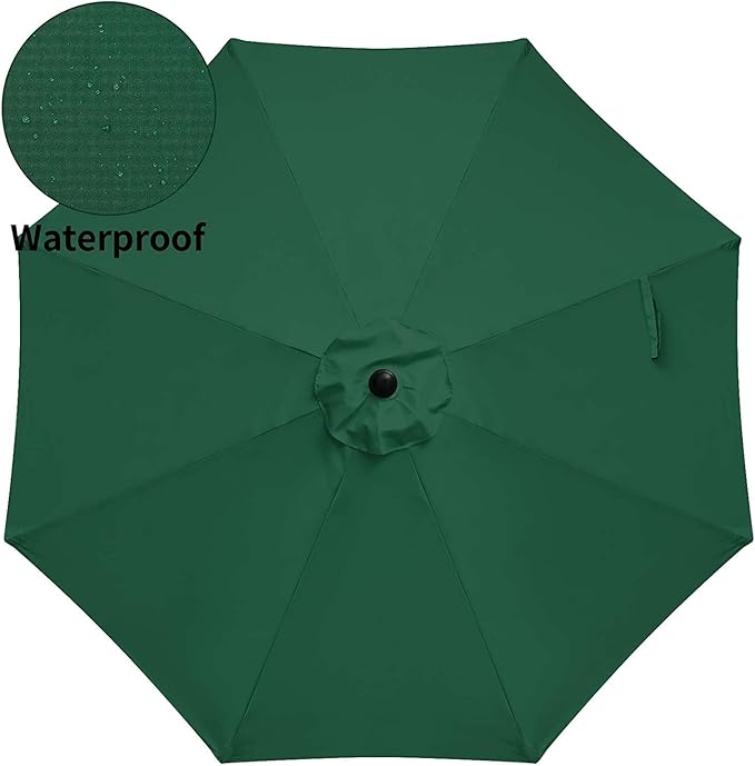 Simple Deluxe Patio Umbrella Outdoor, UV Protection Sunshade with Push Button Tilt/Crank and 8 Sturdy Ribs, for Table Garden Lawn Beach Pool
