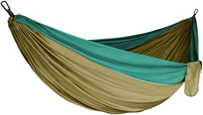 Portable Hammock, Camping Hammock for Outdoor Adventure, Double Hammock with Storage Bag, Lightweight Hammock for Patio Backyard Hiking Travel Beach