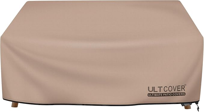ULTCOVER Waterproof Outdoor Deep Seat Sofa Bench Cover 62W x 40D x 35H inch Patio Furniture Loveseat Cover