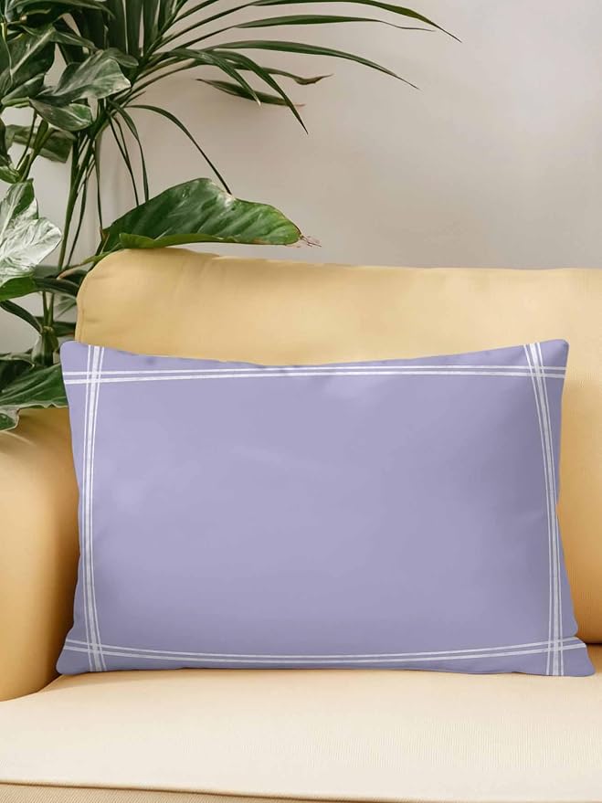 Outdoor Waterproof Throw Pillows Light Purple Solid Color Patio Pillows,Decorative Pillow Covers with Insert,Pillow Cushion Case for Garden Couch Sofa Minimalist Style