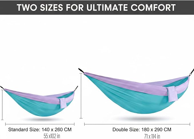 YSUEFIJO Travel Hanging Hammock, Outdoor Hammock Ideal for Camping Or Garden, Camping Hammock Easy to Set Up and Carry, Comfortable Resting Spot, Heavy Duty Support Up to 300kg