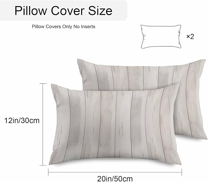 Beige Outdoor Pillow Covers 20x12 Inch Lumbar Pillow Covers Set of 2 Waterproof Decorative Throw Pillow Cases Farmhouse Simple Abstract Striped Wooden Grain Cushion Covers for Patio Furniture Garden