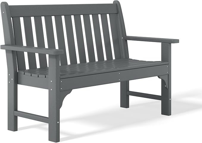 WestinTrends Malibu 3-Piece HDPE Outdoor Patio Furniture Couch and Coffee Table Set, Gray