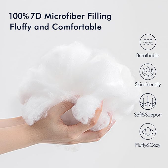 MIULEE Pack of 2 22x22 Inch Outdoor Pillow Inserts | Water-Resistant Decorative Premium Square Pillow Stuffer Sham for Porch Swing Couch Sofa Cushion Patio Furniture