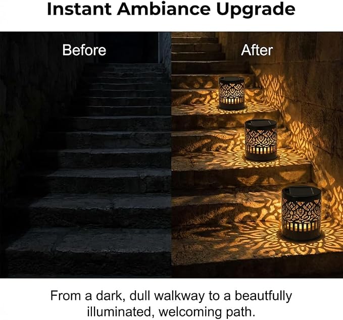 Decorative Solar Mandala Lights, Metal Solar Powered Outdoor Wall Lights Solar Powered Deck Step Stair Light, Waterproof Mandalas Fence Light for Garden Yard Backyard Post Patio Decor (4, Sunflower)