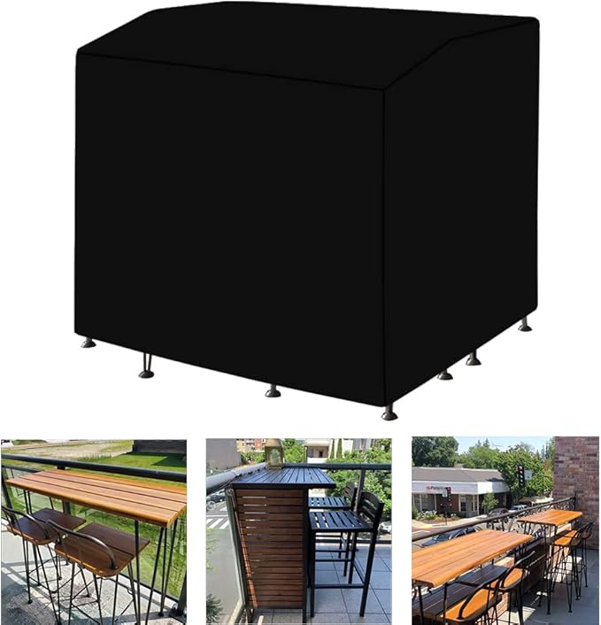 Bar Height Outdoor Patio Set Cover Heavy Duty Waterproof 48 inch Patio Bar Height Table and Chairs Set Cover