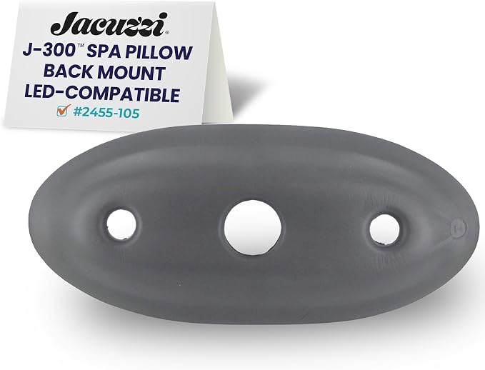 Jacuzzi 2455-105 - J-300 Spa Pillow Back Mount Gray Bracket Replacement | Bracket Design, Dark Gray Plastic Construction, Snap-In Installation, Restores Original Headrest Support Assembly